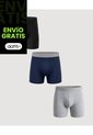 Pack X3 Boxer Medio Básico  Para Hombre Negro Ostu de Ostu