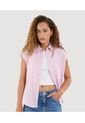 Camisa Para Mujer Manga Corta Color Rosado Marca Ostu #40010305 de Ostu