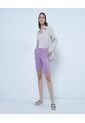 Bermuda Para Mujer  Color Lila Pastel Marca Ostu #40100070 de Ostu
