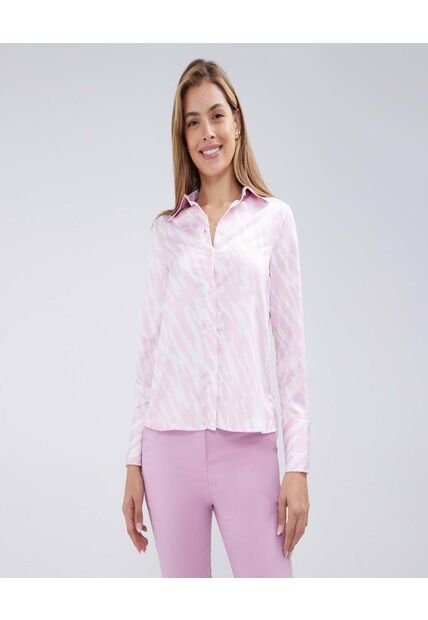 Camisa Para Mujer Manga Larga Color Rosado  Marca Ostu #40010225