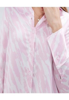 Camisa Para Mujer Manga Larga Color Rosado  Marca Ostu #40010225