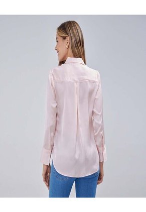 Camisa Para Mujer Manga Larga Color Rosa Marca Ostu #40010224
