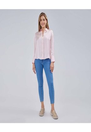 Camisa Para Mujer Manga Larga Color Rosa Marca Ostu #40010224