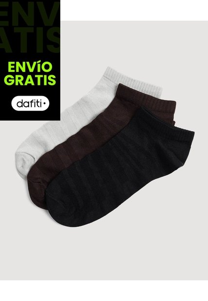 Medias Invisibles Pack X3 X3 Para Hombre Negro Ostu