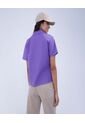 Camisa Para Mujer Manga Corta Color Morado Marca Ostu #40010209 de Ostu