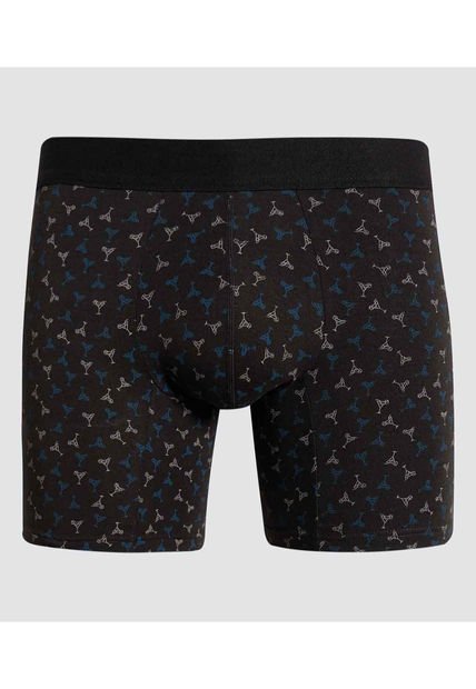 Boxer Para Hombre Filete Corto Algodón Color Negro Marca Ostu #60000438