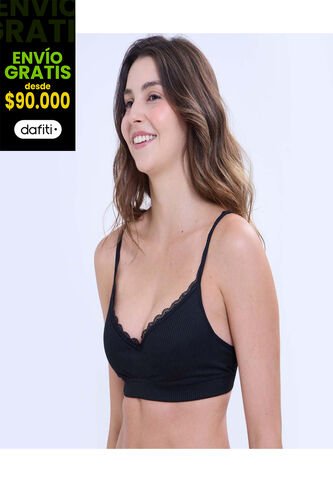 Top Para Mujer Top Color Negro Marca Ostu #40220331 Ostu