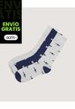 Medias Pack X3 Caña Larga Con Estampado X3 Para Hombre Negro Ostu de Ostu
