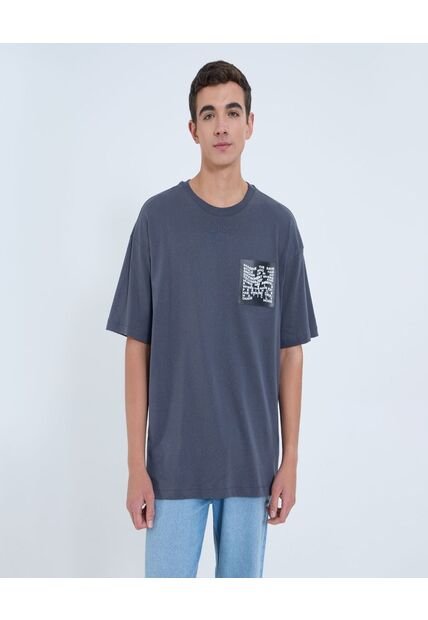 Camiseta Para Hombre Manga Corta Cuello Redondo Color Gris Marca Ostu #60091677