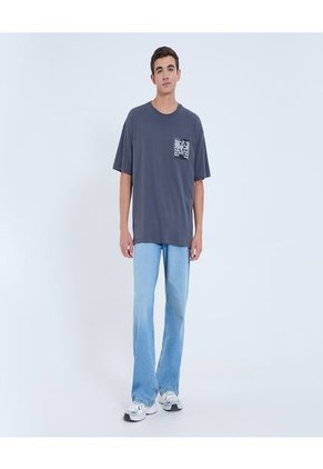 Camiseta Para Hombre Manga Corta Cuello Redondo Color Gris Marca Ostu #60091677