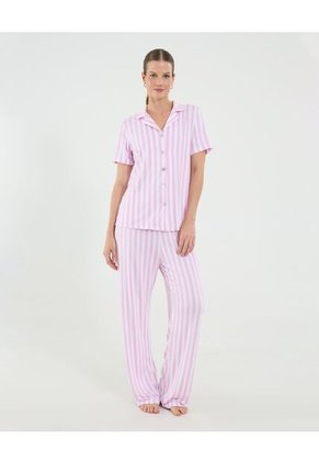 Pijama Para Mujer M/C P/L Color Rosa Marca Ostu #40040418