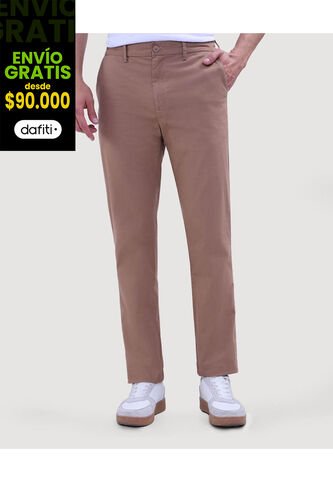 Pantalon Para Hombre Chino Color Café  Marca Ostu #60070422 Ostu