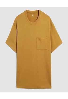 Camiseta Para Hombre Manga Corta Color Amarillo Marca Ostu #60091220