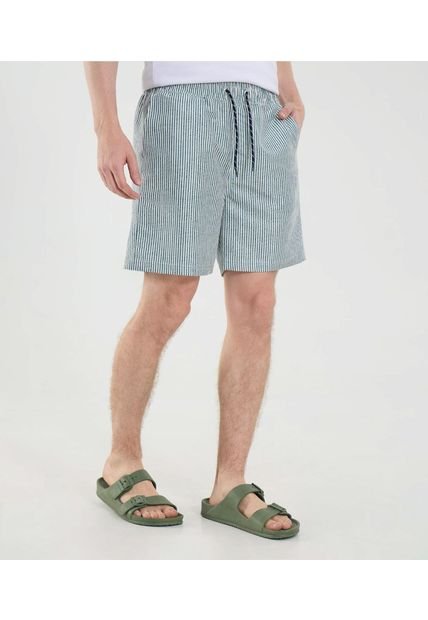 Ropa De Playa Para Hombre Pantaloneta De Baño Corta Color Azul Marca Ostu #60270050