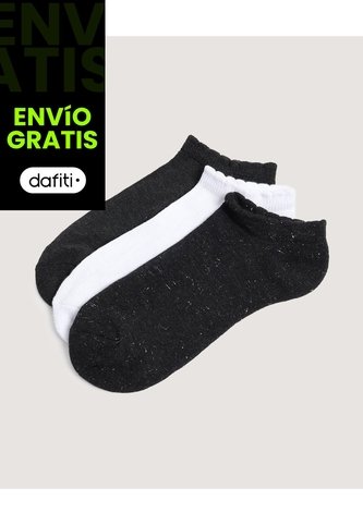 Medias Invisibles Pack X3 X3 Para Mujer Negro Ostu Ostu