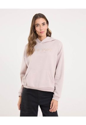 Buzo Para Mujer Hoodie Color Camel Marca Ostu #40060504