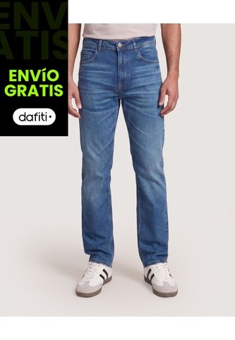 Jean Regular Stretch  Para Hombre Azul Ostu Ostu