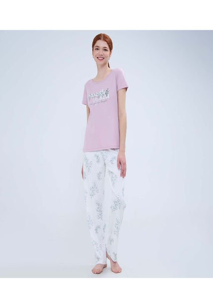 Pijama Para Mujer M/C P/L Color Verde Claro Marca Ostu #40040407