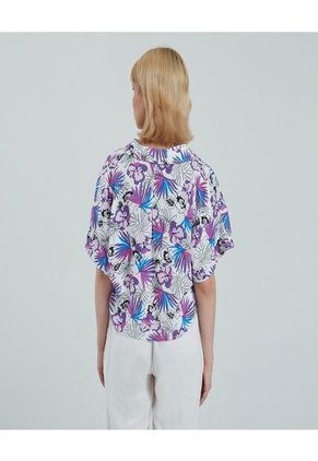 Camisa Para Mujer Manga Corta Color Blanco Marca Ostu #40010147