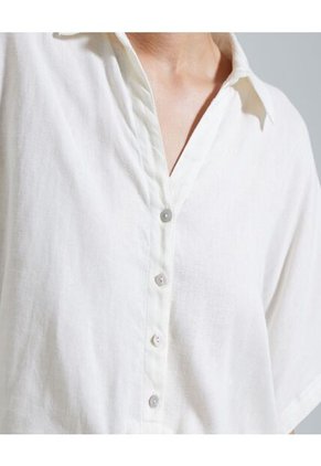 Camisa Para Mujer Manga Corta Color Blanco Marca Ostu #40010146