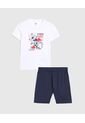 Pijama Infantil Niño M/C P/C Color Blanco Marca Ostu #80040104 de Ostu