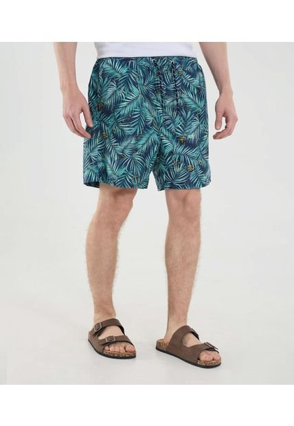 Ropa De Playa Para Hombre Pantaloneta De Baño Corta Color Verde Marca Ostu #60270047