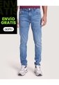 Jean Skinny Semibásico  Para Hombre Azul Ostu de Ostu