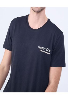 Camiseta Para Hombre Manga Corta Color Negro Marca Ostu #60091556