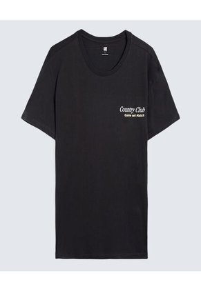 Camiseta Para Hombre Manga Corta Color Negro Marca Ostu #60091556