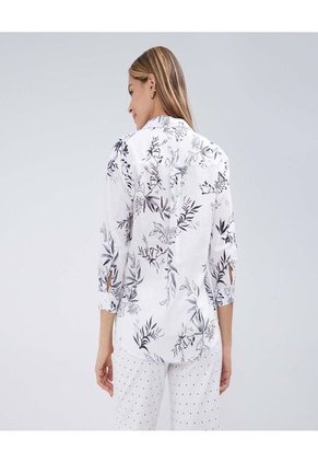 Camisa Para Mujer Manga Larga Color Blanco Marca Ostu #40010221