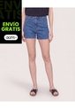 Short Mom Denim Ajuste Relax  Para Mujer Azul Ostu de Ostu