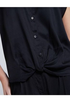 Camisa Para Mujer Manga Sisa Color Negro Marca Ostu #40010232