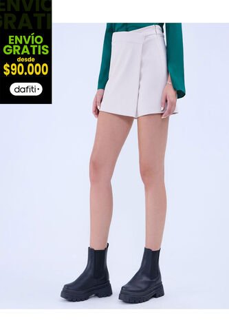 Falda Para Mujer Corto Color Piel Marca Ostu #40140153 Ostu
