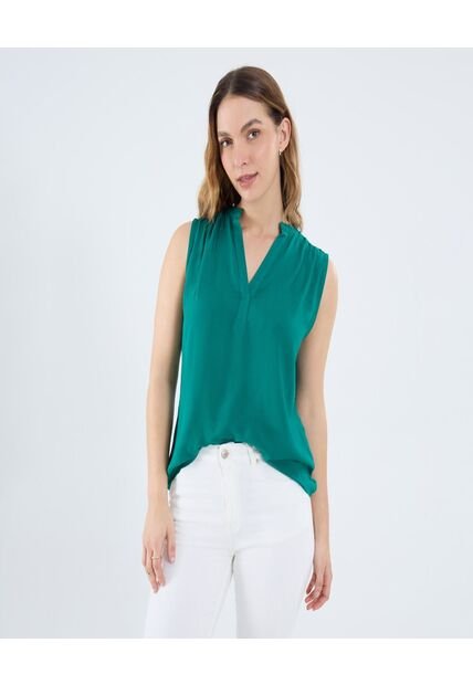 Blusa Para Mujer Manga Sisa Color Verde Marca Ostu #40121146