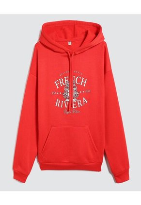 Buzo Para Mujer Hoodie Color Rojo Marca Ostu #40060351