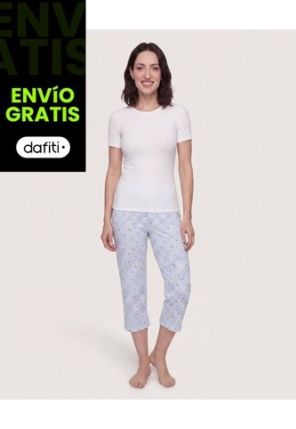 Pijama Capri Sweet Dreams  Para Mujer Amarillo Ostu Ostu