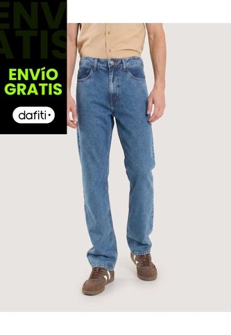 Jean Regular De Silueta Clásica  Para Hombre Azul Ostu Ostu