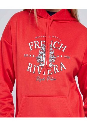 Buzo Para Mujer Hoodie Color Rojo Marca Ostu #40060351