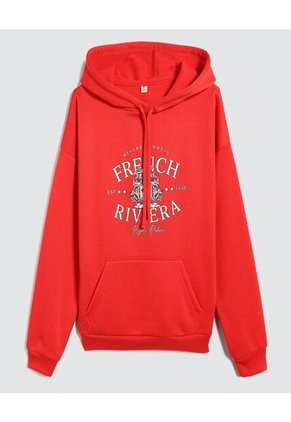 Buzo Para Mujer Hoodie Color Rojo Marca Ostu #40060351