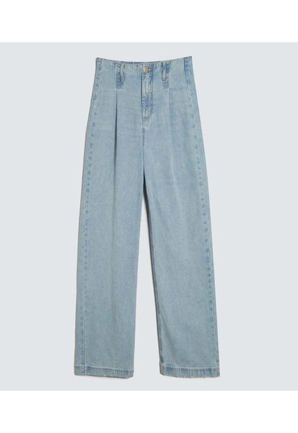 Jean Para Mujer Wide-Leg Minimal Color Azul Claro Marca Ostu #40160478