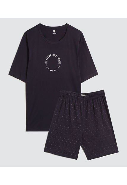 Pijama Para Hombre M/C P/C Color Azul  Marca Ostu #60040189