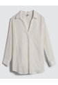 Camisa Para Mujer Manga Larga Color Crema Marca Ostu #40010217 de Ostu