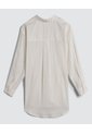 Camisa Para Mujer Manga Larga Color Crema Marca Ostu #40010217 de Ostu