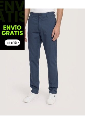 Pantalón Basico Chino  Para Hombre Azul Ostu Ostu