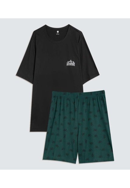 Pijama Para Hombre M/C P/C Color Negro Marca Ostu #60040187