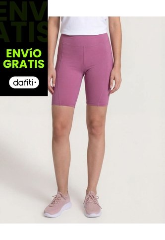 Biker Deportivo Con Bolsillo  Para Mujer Morado Ostu Ostu