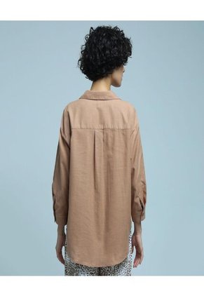 Camisa Para Mujer Manga 3/4 Color Café  Marca Ostu #40010175