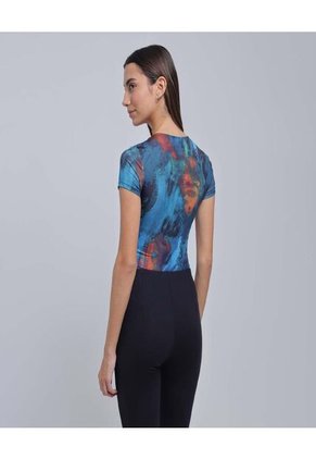 Body Para Mujer Manga Corta Color Azul Marca Ostu #40200133