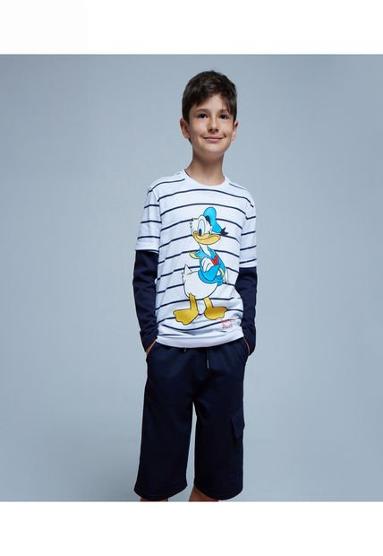 Camiseta Para Niño Manga Corta Color Blanco Marca Ostu #80090218