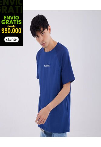 Camiseta Para Hombre Manga Corta Color Azul  Marca Ostu #60090892 Ostu